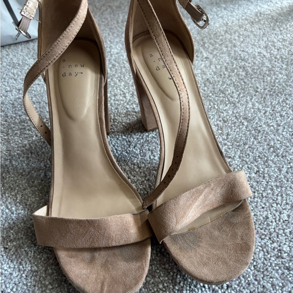 A New Day Women's Nude Heeled Sandals